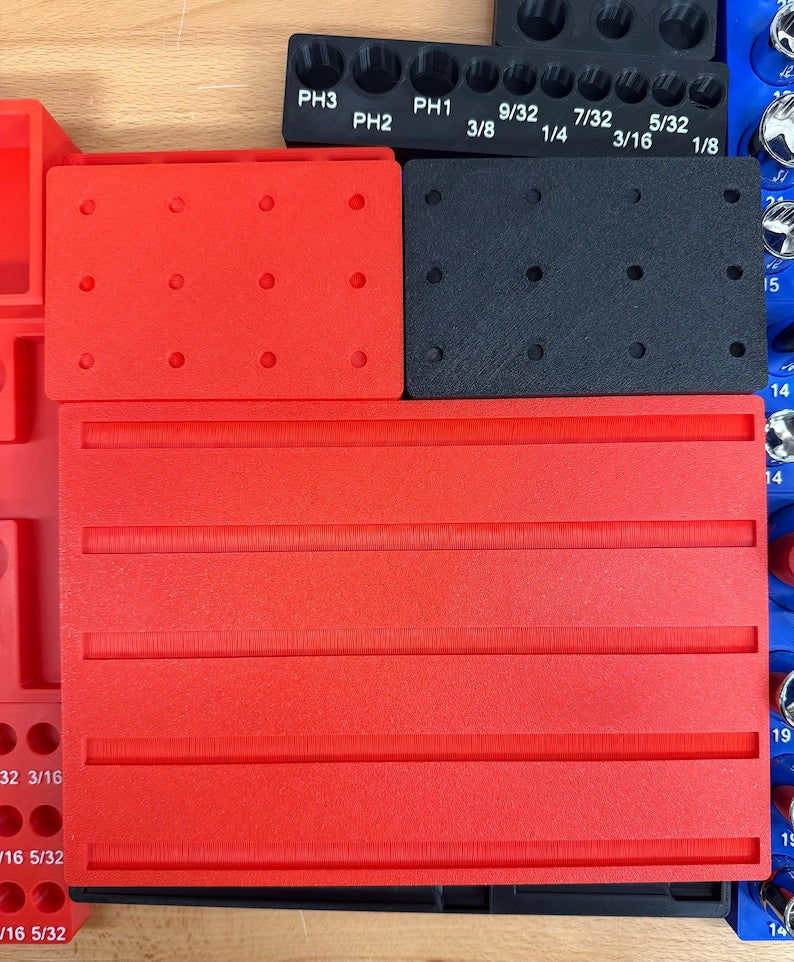 NEW V2 - Quinn 428pc Master Technician Set Socket Organizers – Fits Sockets & Accessories from Harbor Freight Set #58154 | 3D Printed