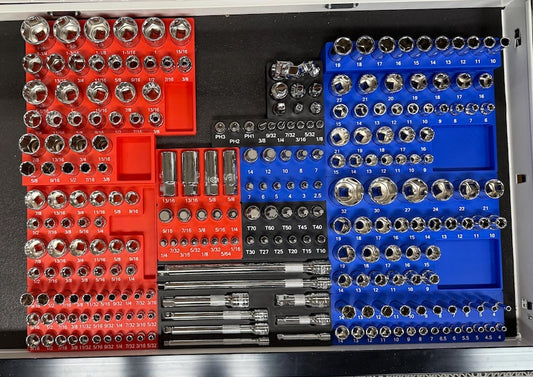 NEW V2 - Quinn 428pc Master Technician Set Socket Organizers – Fits Sockets & Accessories from Harbor Freight Set #58154 | 3D Printed